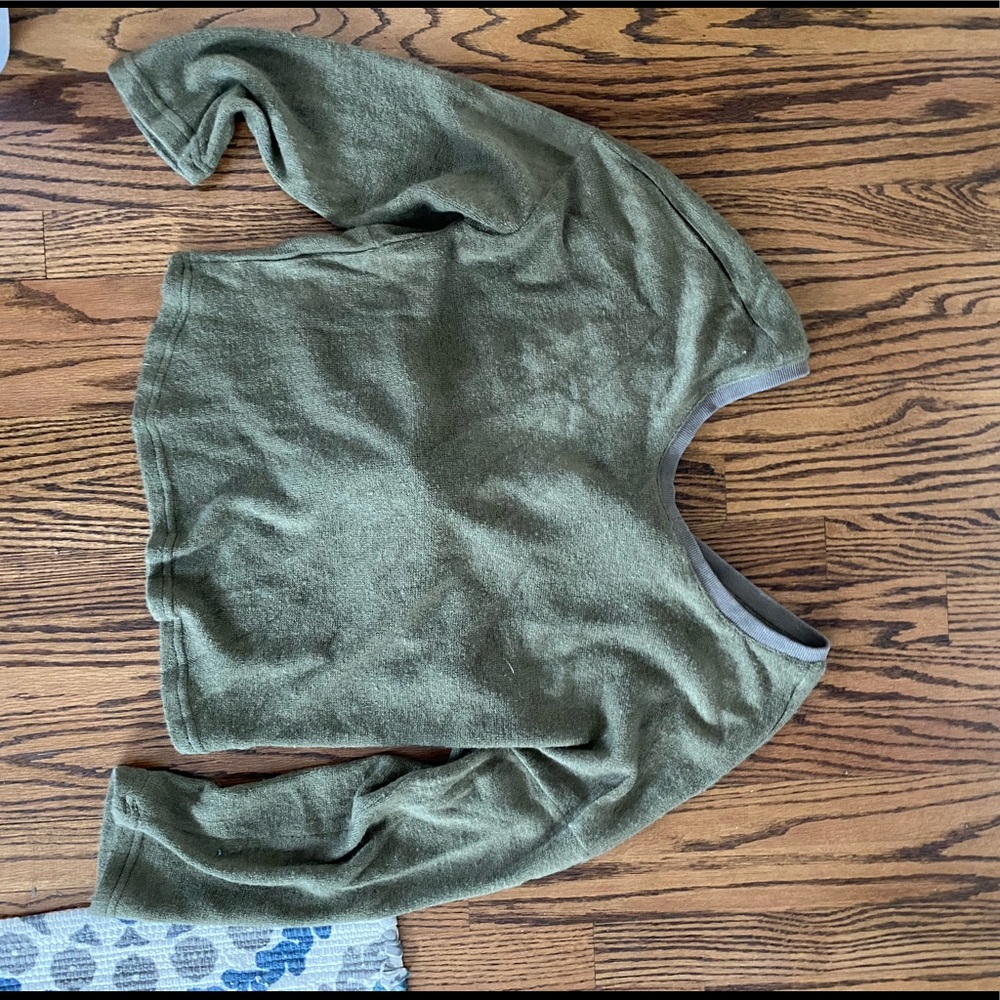 Army green sweater